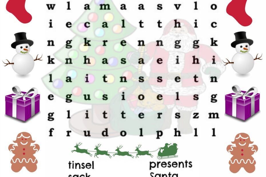 Free Printable Christmas Puzzles Word Searches