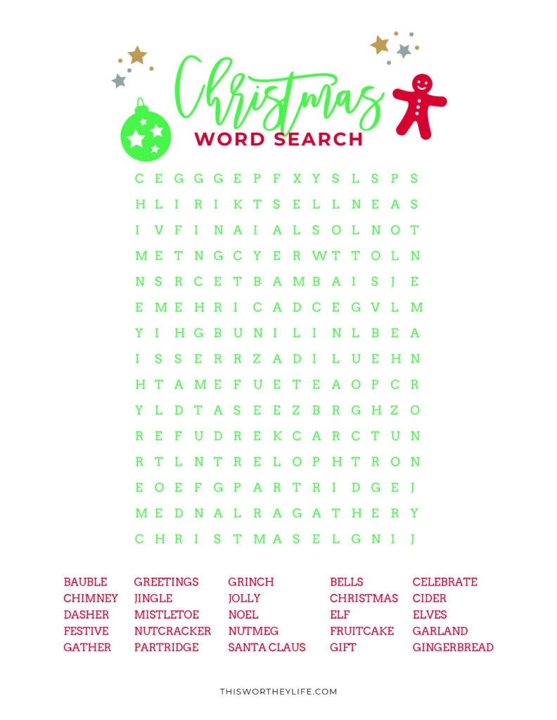 Free Printable Christmas Word Puzzles Free Templates Printable