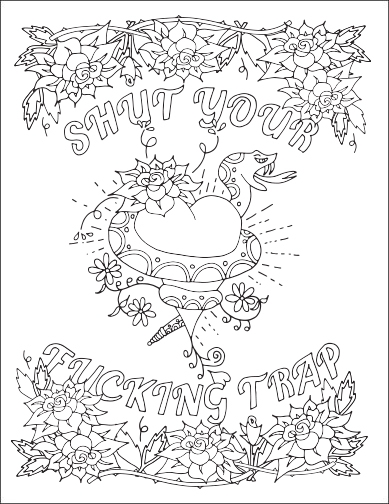Free Printable Coloring Book Pages For Adults Swear Words Swear 