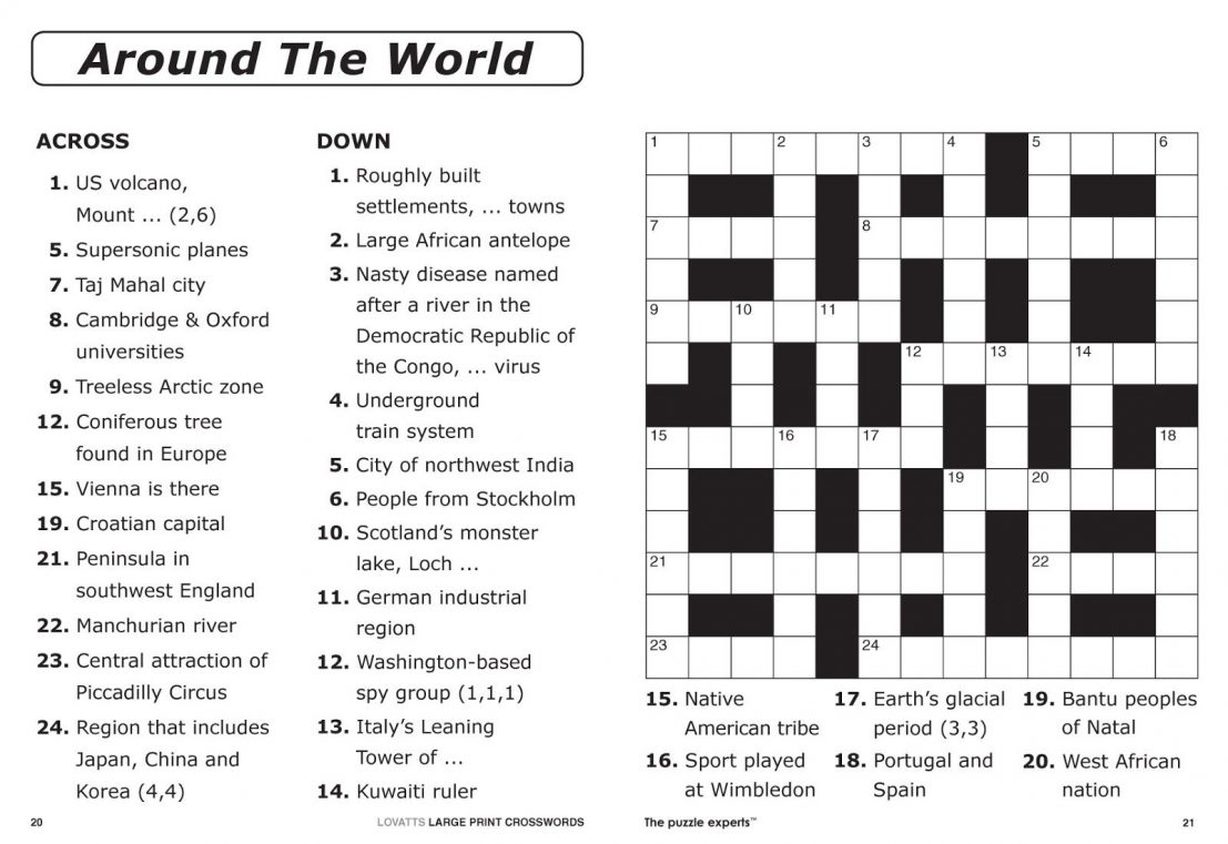 Free Printable Crossword Puzzle Creator Printable Crossword Puzzles