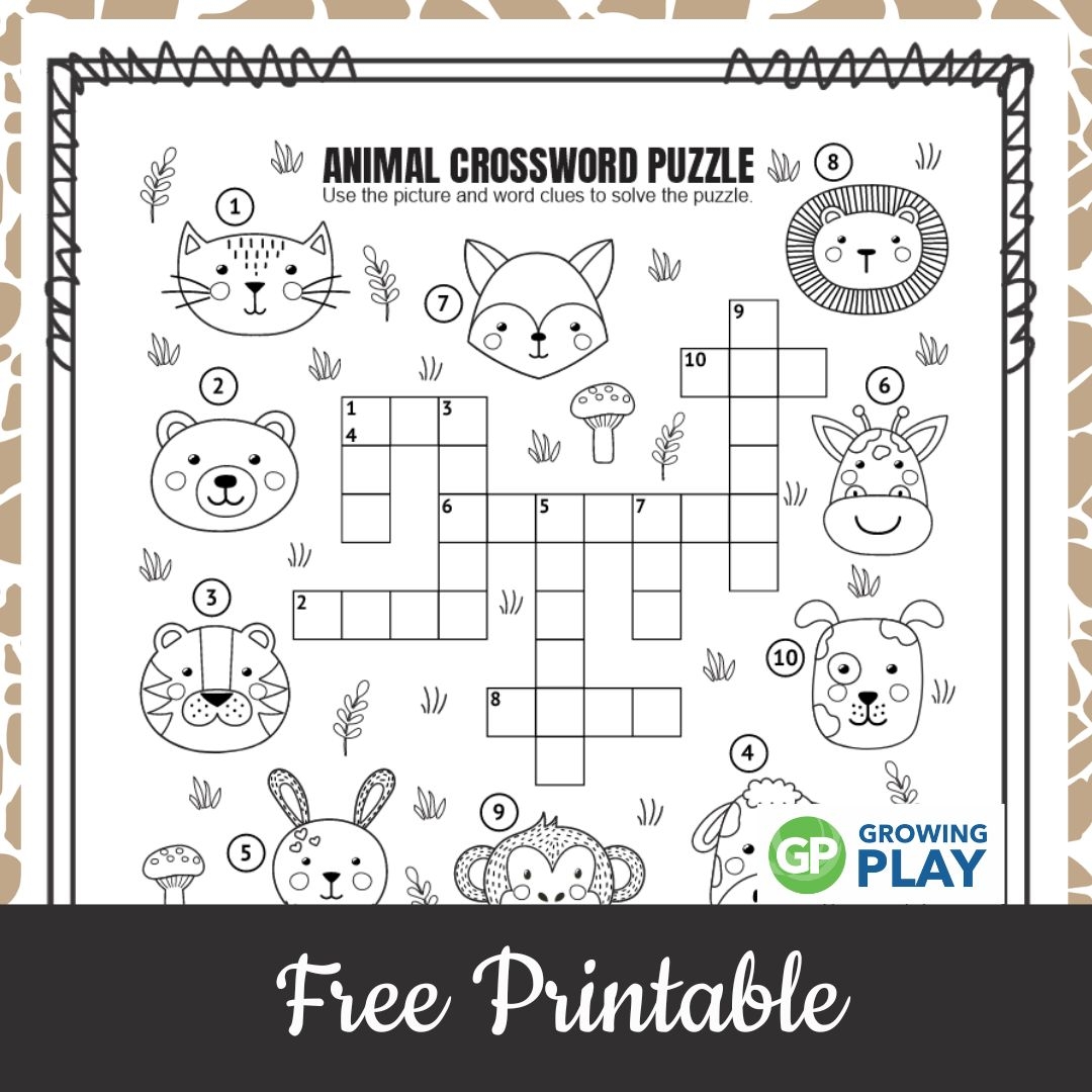 Free Printable Crossword Puzzles About Animals Download Free Printable 