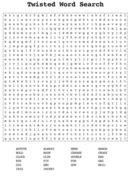 Free Printable Difficult Word Searches