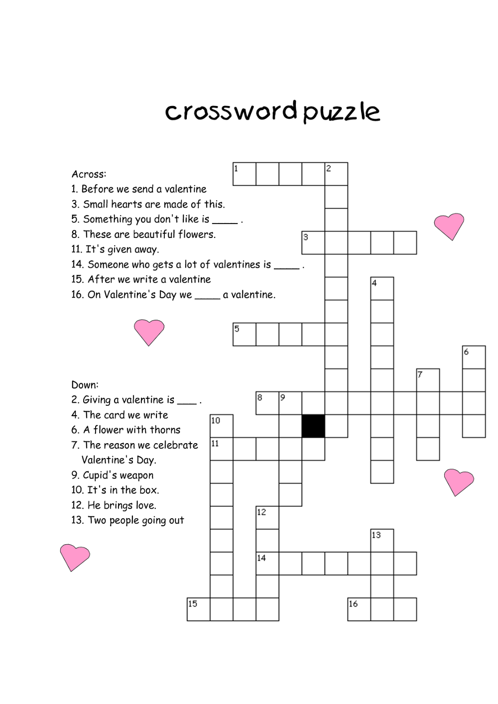 Free Printable Educational Crossword Puzzles Printable Templates