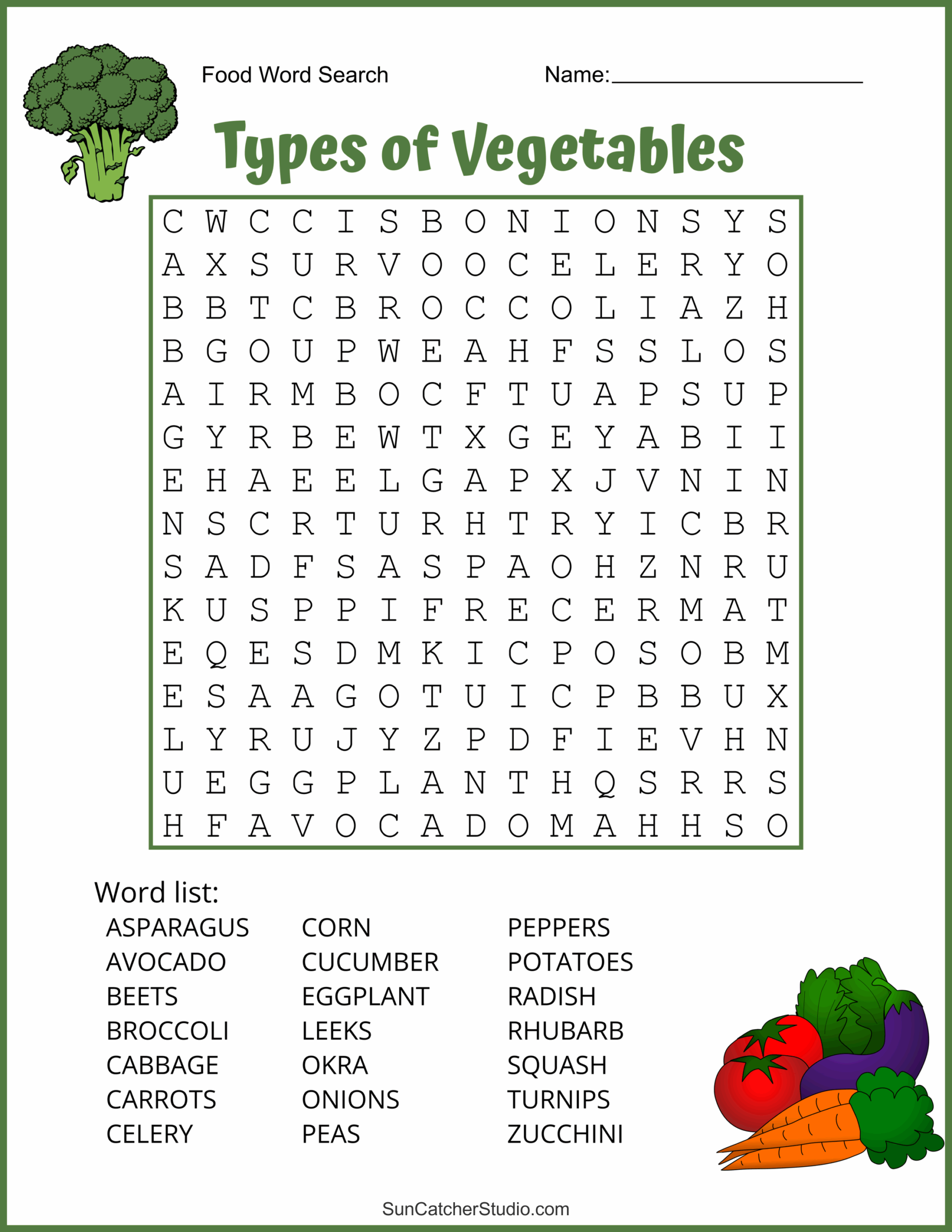 Free Printable Food Word Searches Word Search Maker