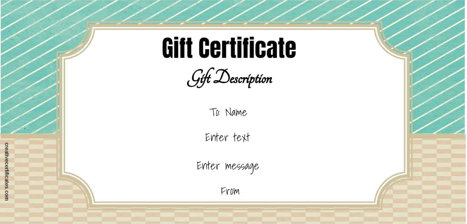 Free Printable Gift Certificate Template For Word Printable Templates
