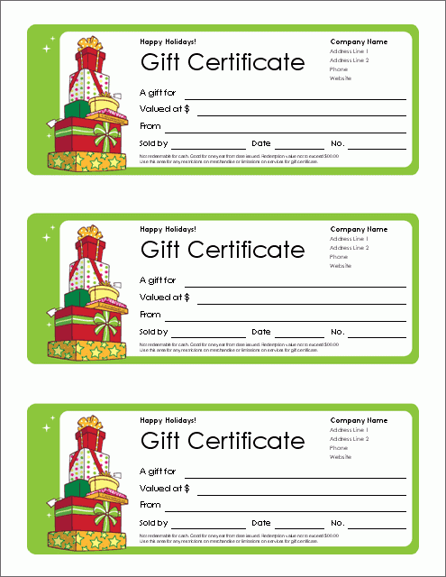 Free Printable Gift Certificate Template Word Printable Templates
