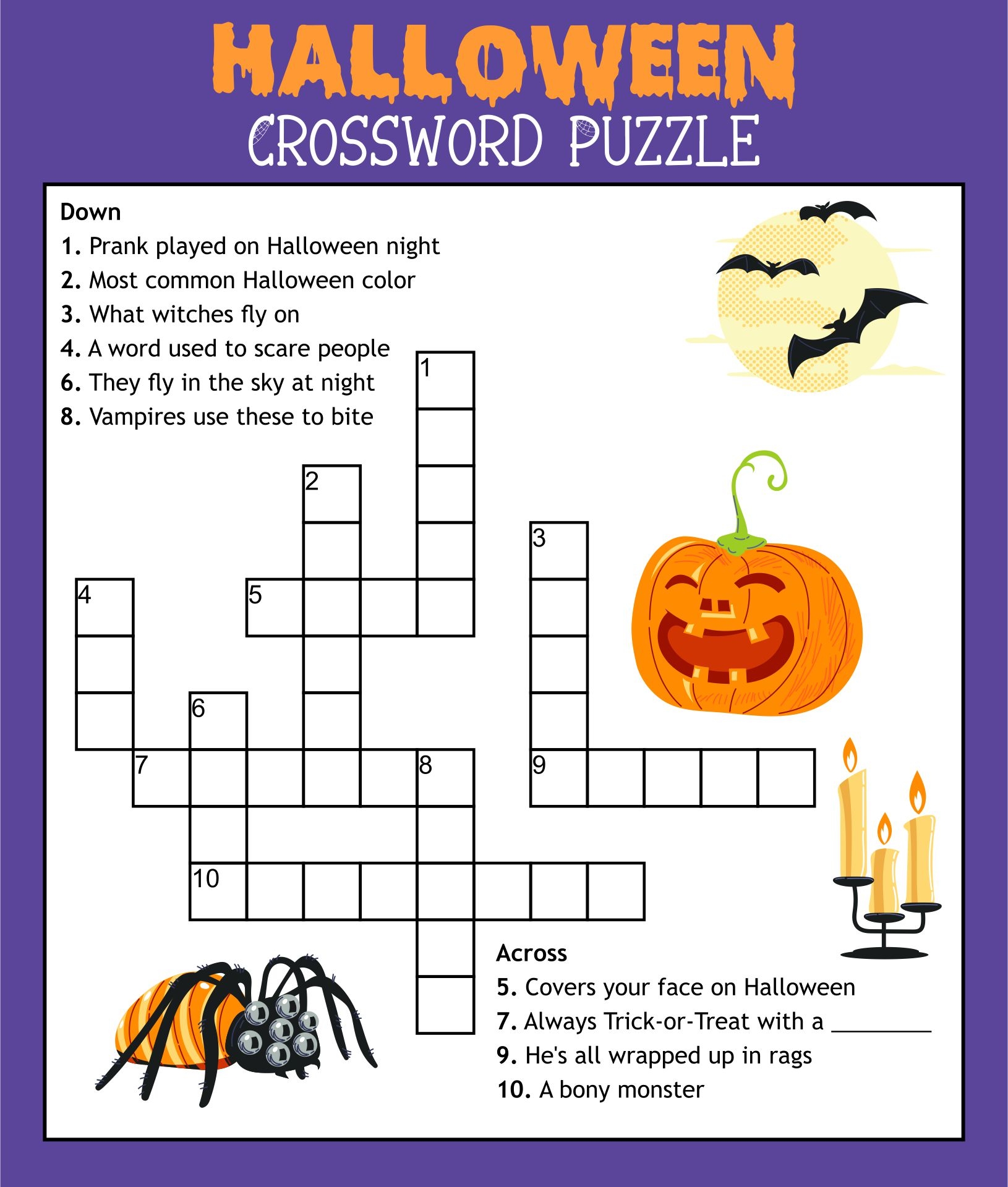 Free Printable Halloween Crossword Puzzles Free Printable Templates