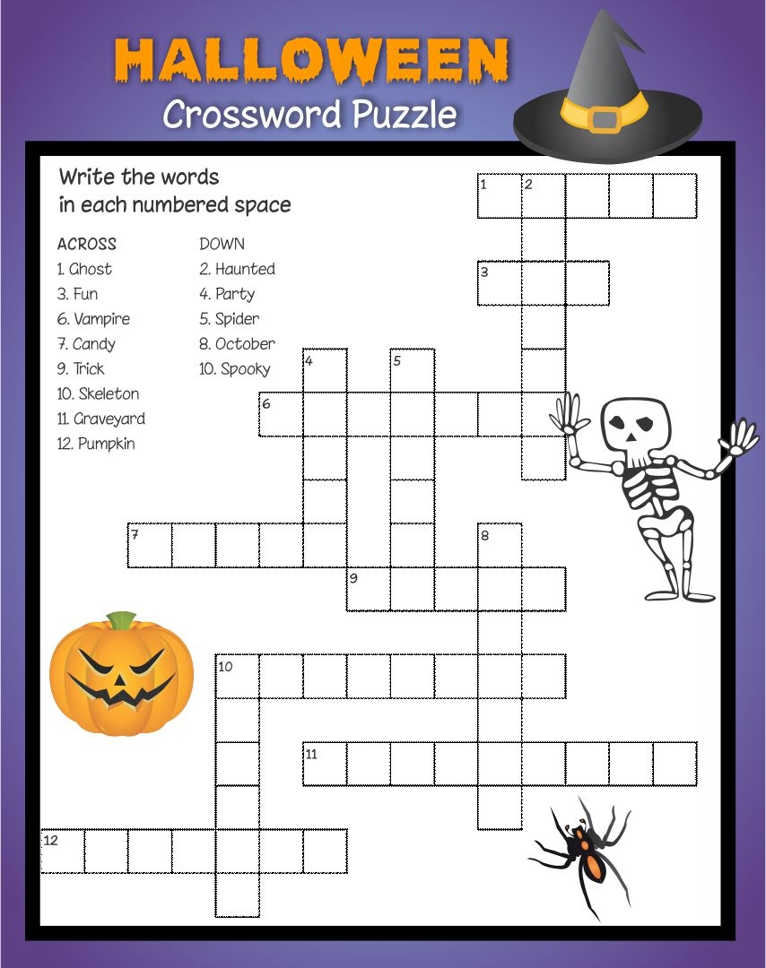 Free Printable Halloween Crossword Puzzles Free Printable Templates