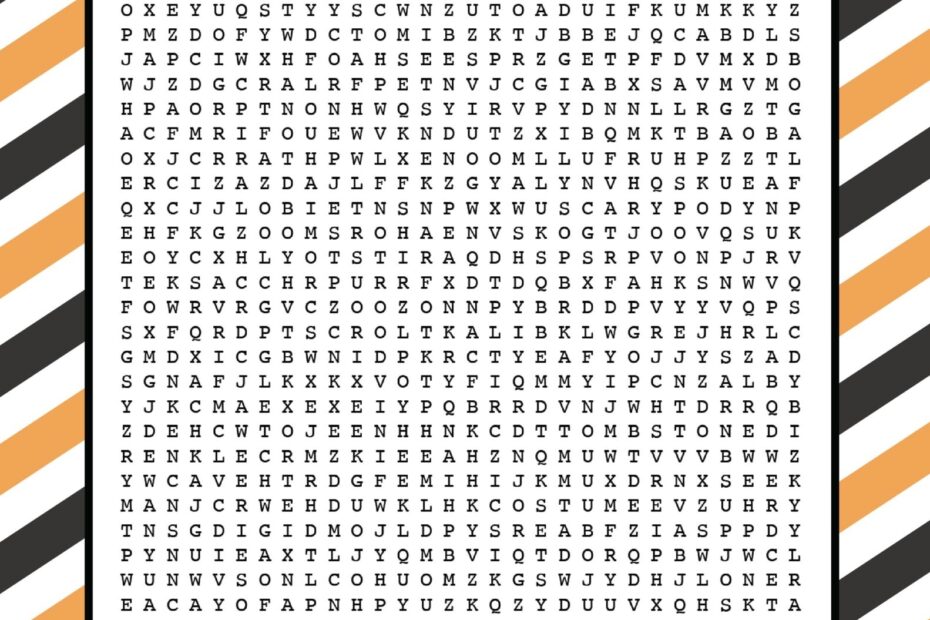 Free Printable Halloween Word Searches Printabulls