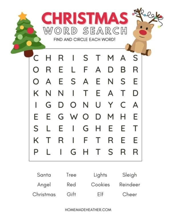 Free Printable Hard Christmas Word Searches Word Search Maker