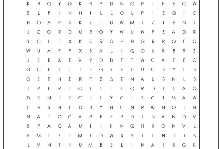 Free Printable Kids Word Search Word Search Maker