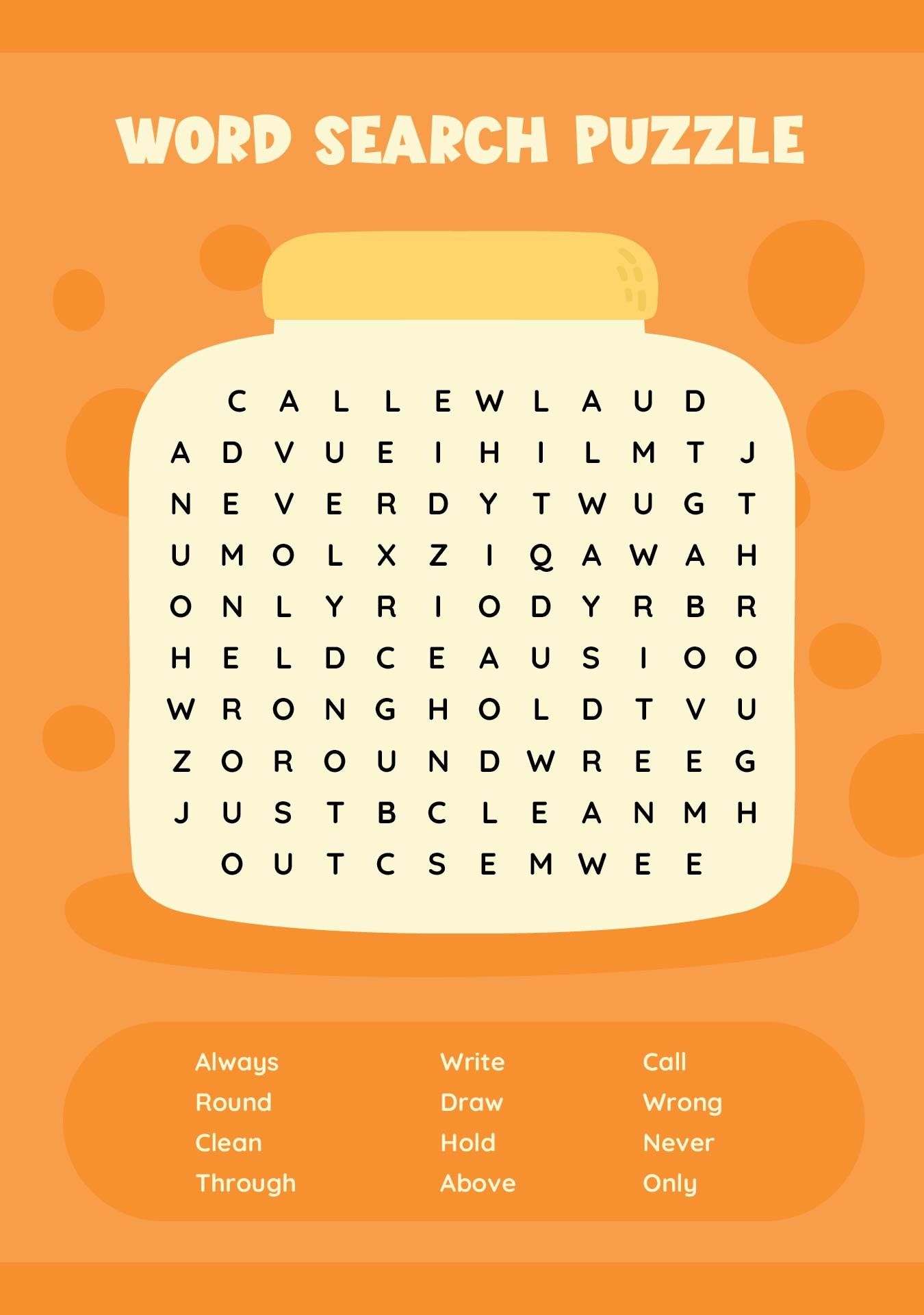 Free Printable Large Print Word Searches Word Search Maker