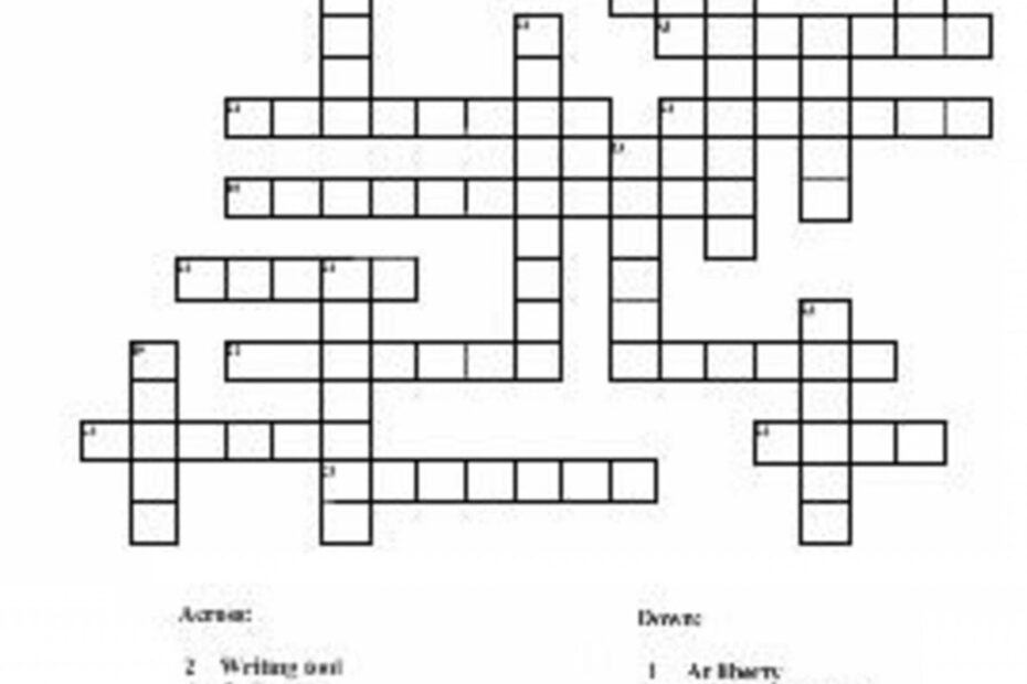Free Printable Make Your Own Crossword Puzzle Fanny Printable