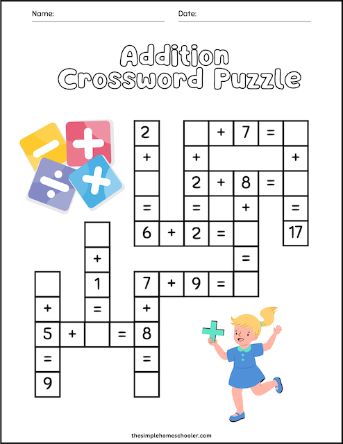 Free Printable Math Crossword Puzzles Prntbl concejomunicipaldechinu 