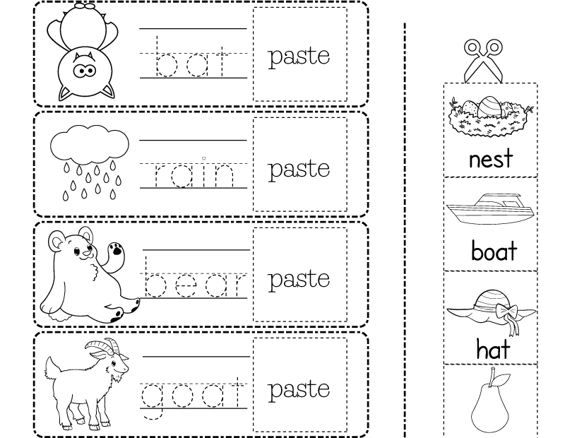 Free Printable Rhyming Words Worksheet For Kindergarten