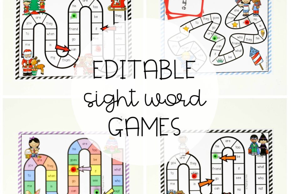 Free Printable Sight Word Board Games Printable Templates