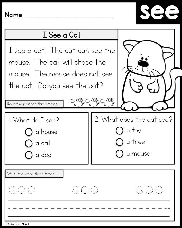 Free Printable Sight Word Books Pdf