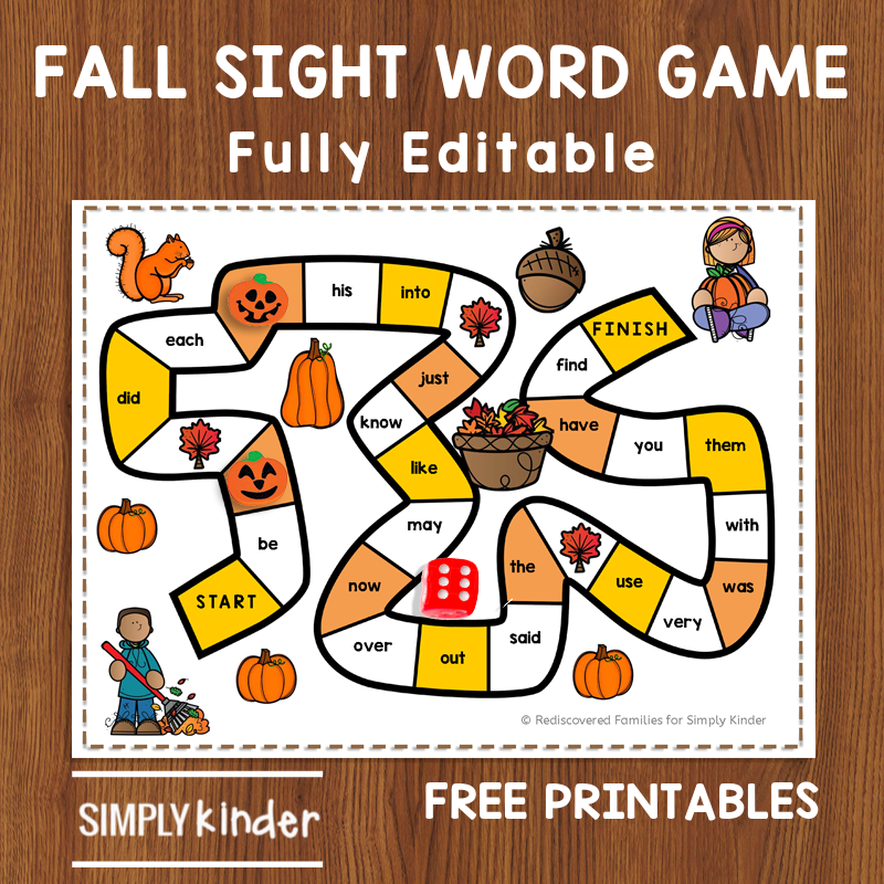 Free Printable Sight Word Games