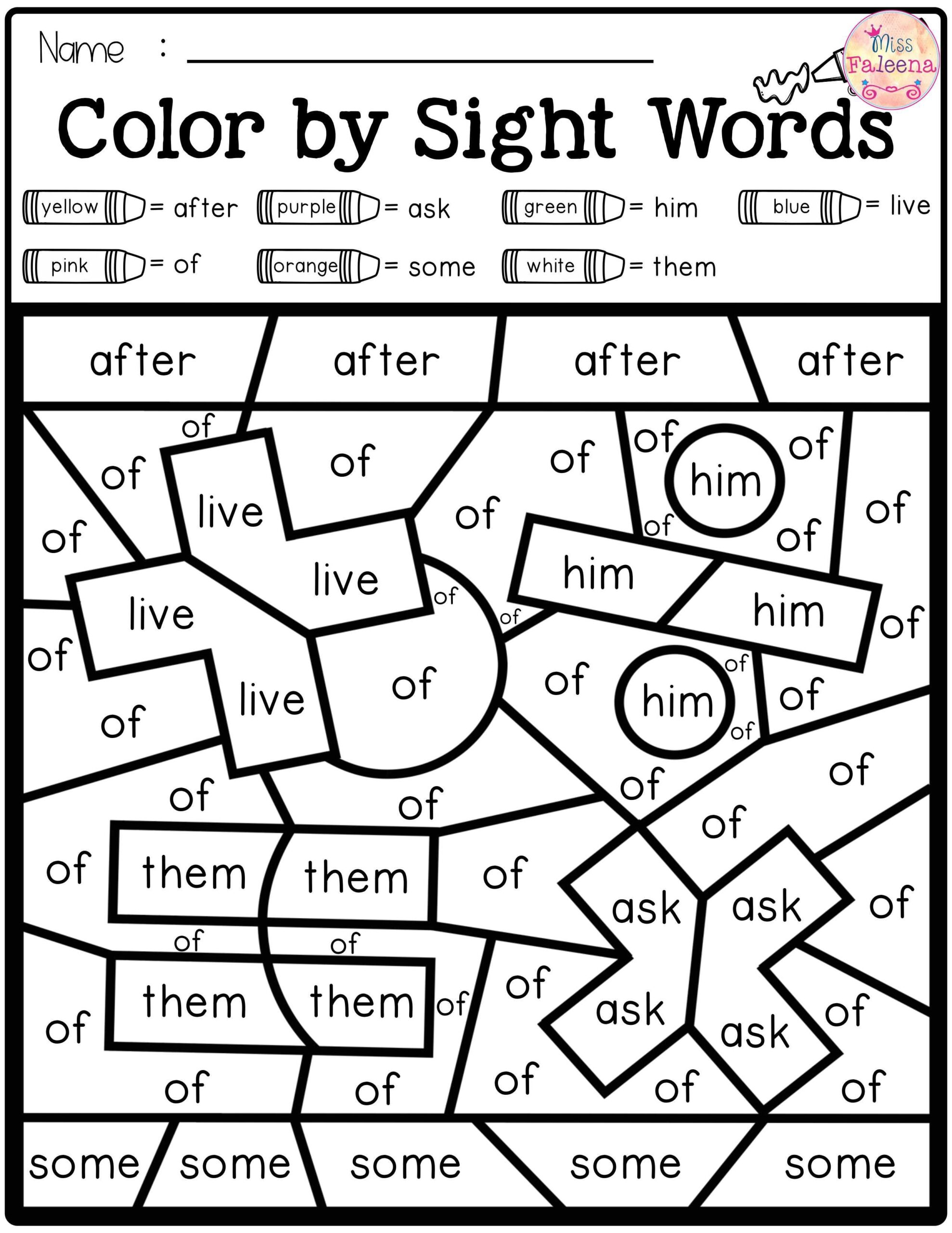 Free Printable Sight Word Sheets Printable New Year Banners