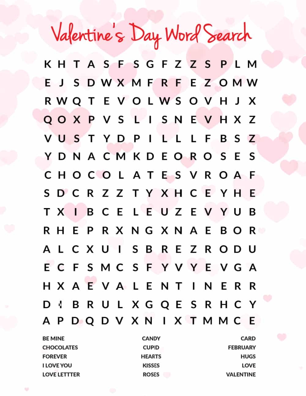 Free Printable Valentine 39 s Day Word Search PDF Freebie Finding Mom