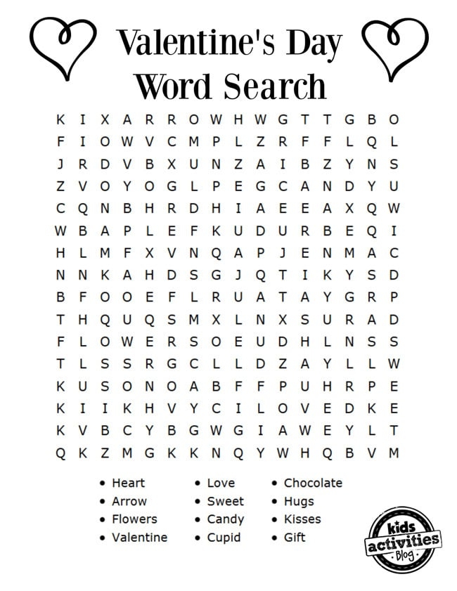 Free Printable Valentine 39 s Day Word Search