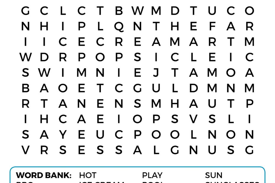 Free Printable Word Finds Free Printable