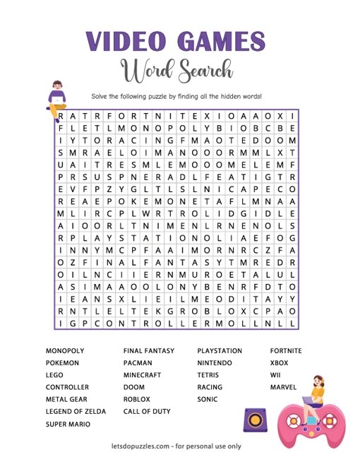 Free Printable Word Search Puzzle Games Worksheets Library