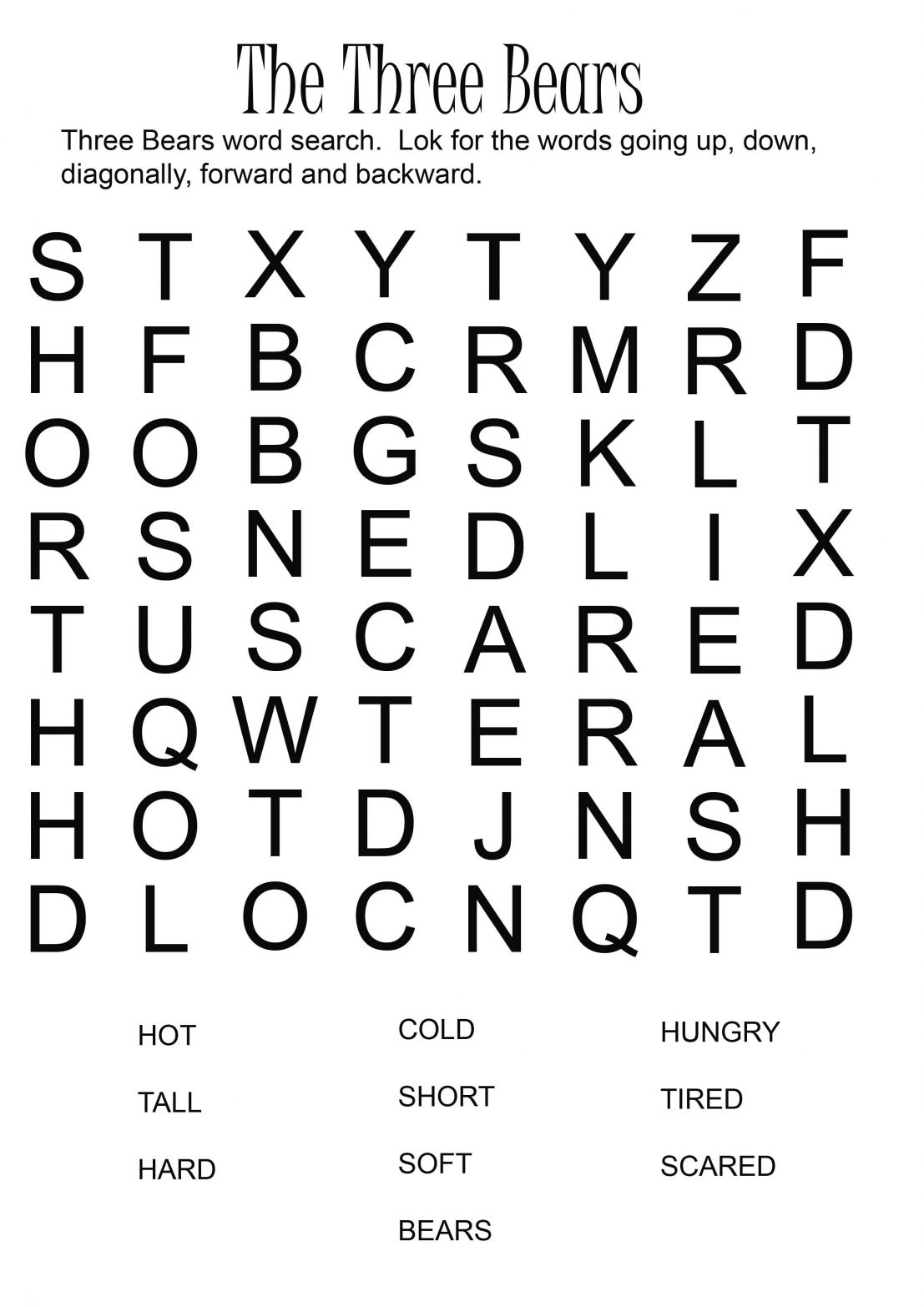 Free Printable Word Searches For Adults Large Print Printable Word Search