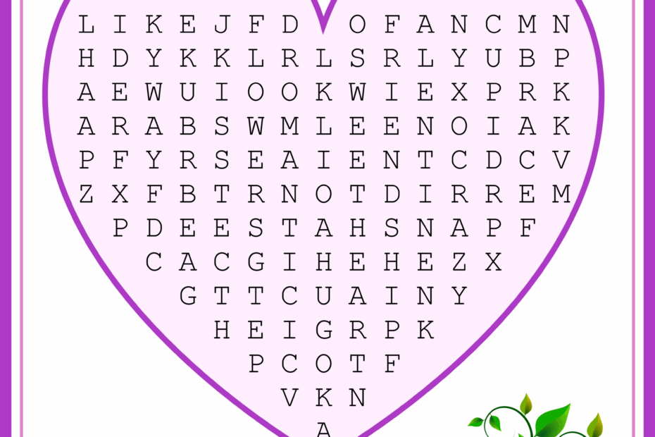 Free Printable Word Searches Valentines Download Free Printable Word