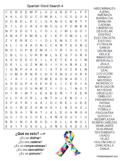 Free Spanish Word Search Printable Word Search Printable Printable 