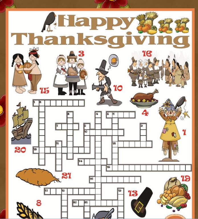 Free Thanksgiving Crossword Puzzles Printable Vrogue co