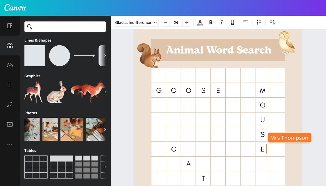 Free Word Search Maker Make Your Own Word Search Canva Worksheets 