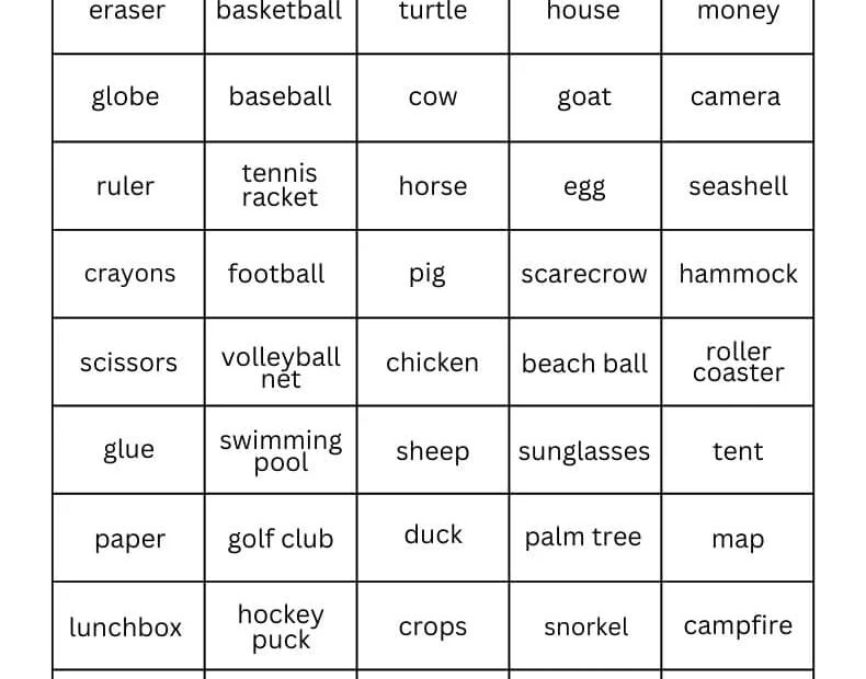 Funny Pictionary Words For S Printable Infoupdate