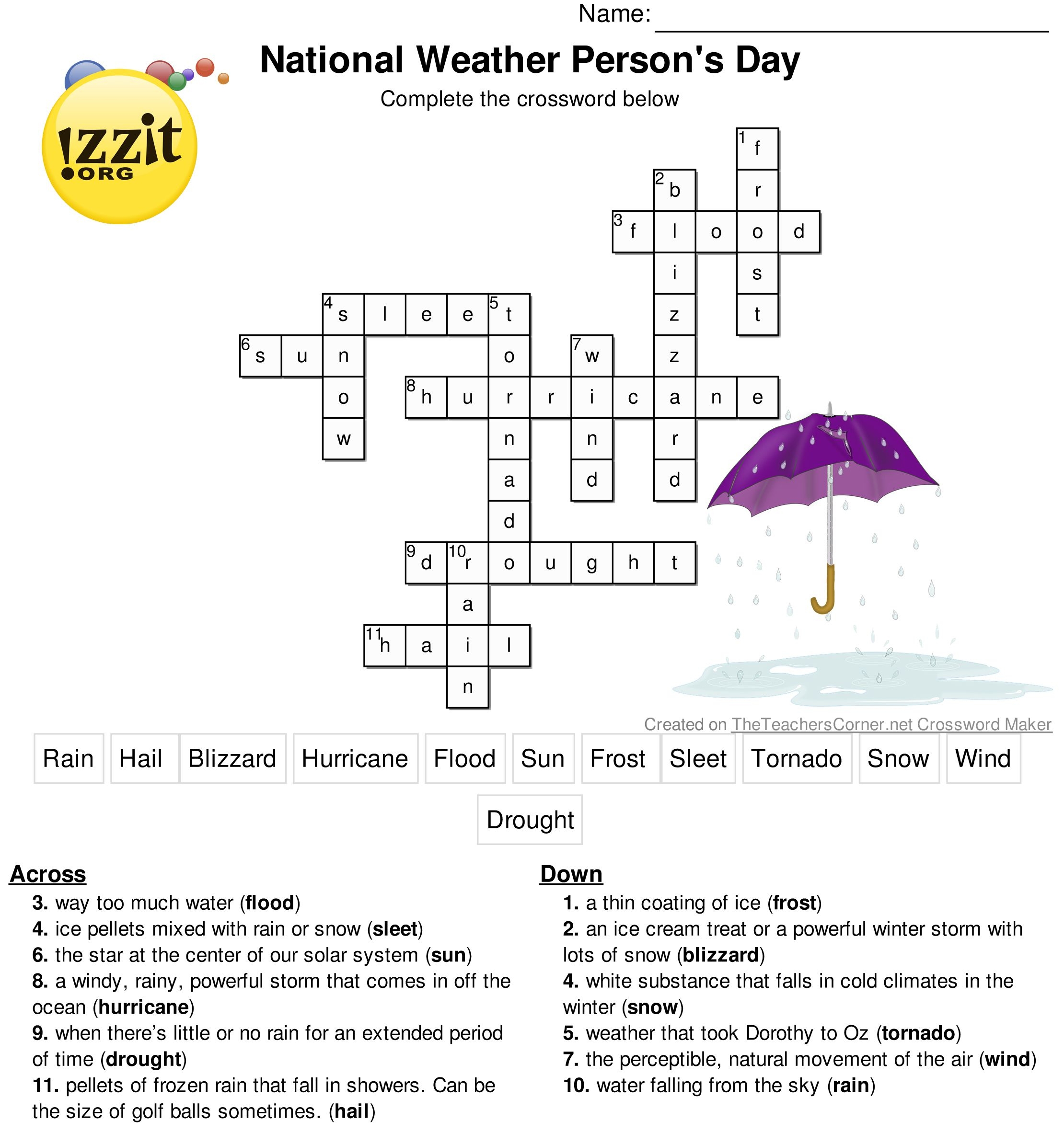 Groundhog Day Crossword Puzzles Printable Printable Crossword Puzzles