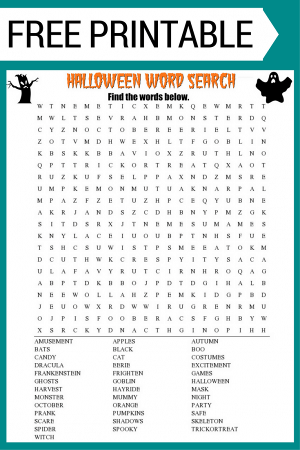 Halloween Word Find Printable