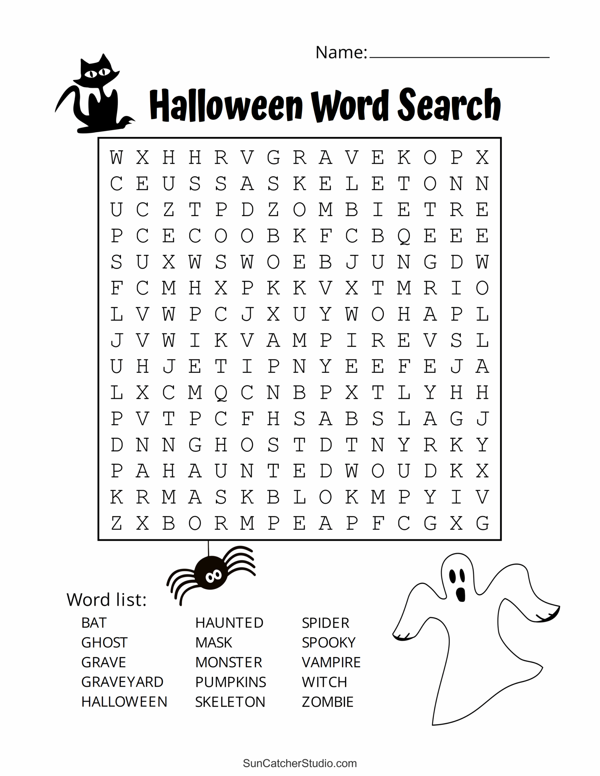 Halloween Word Search Free Printable Puzzles Free Printables 
