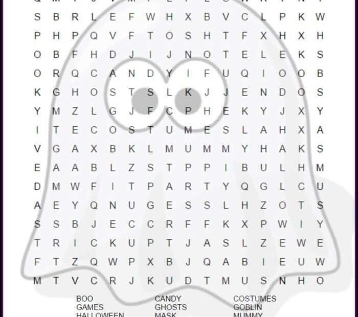 Halloween Word Search Printable The Typical Mom