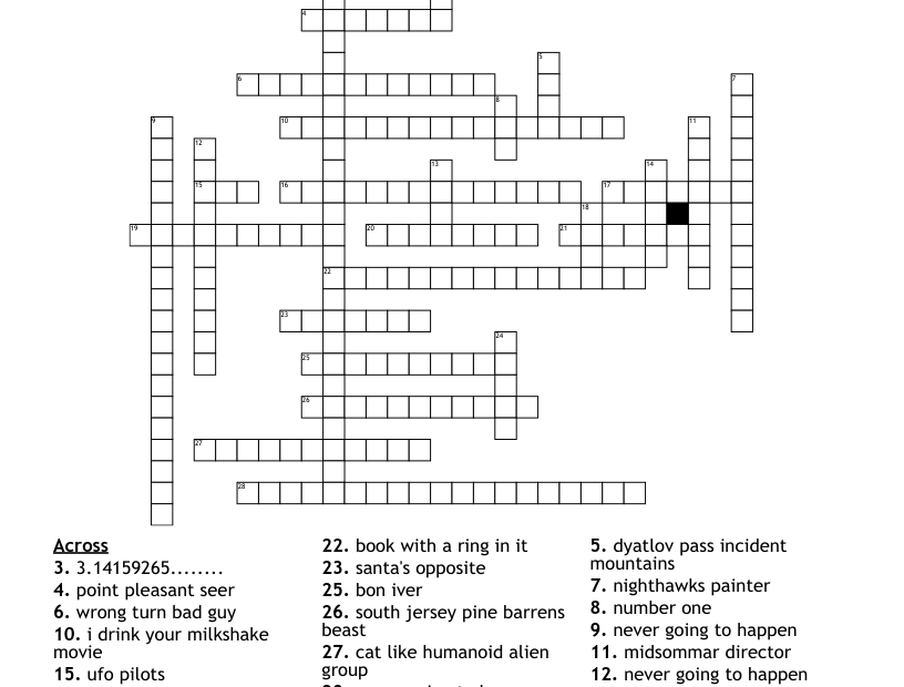 Hardest Crossword Puzzle Printable
