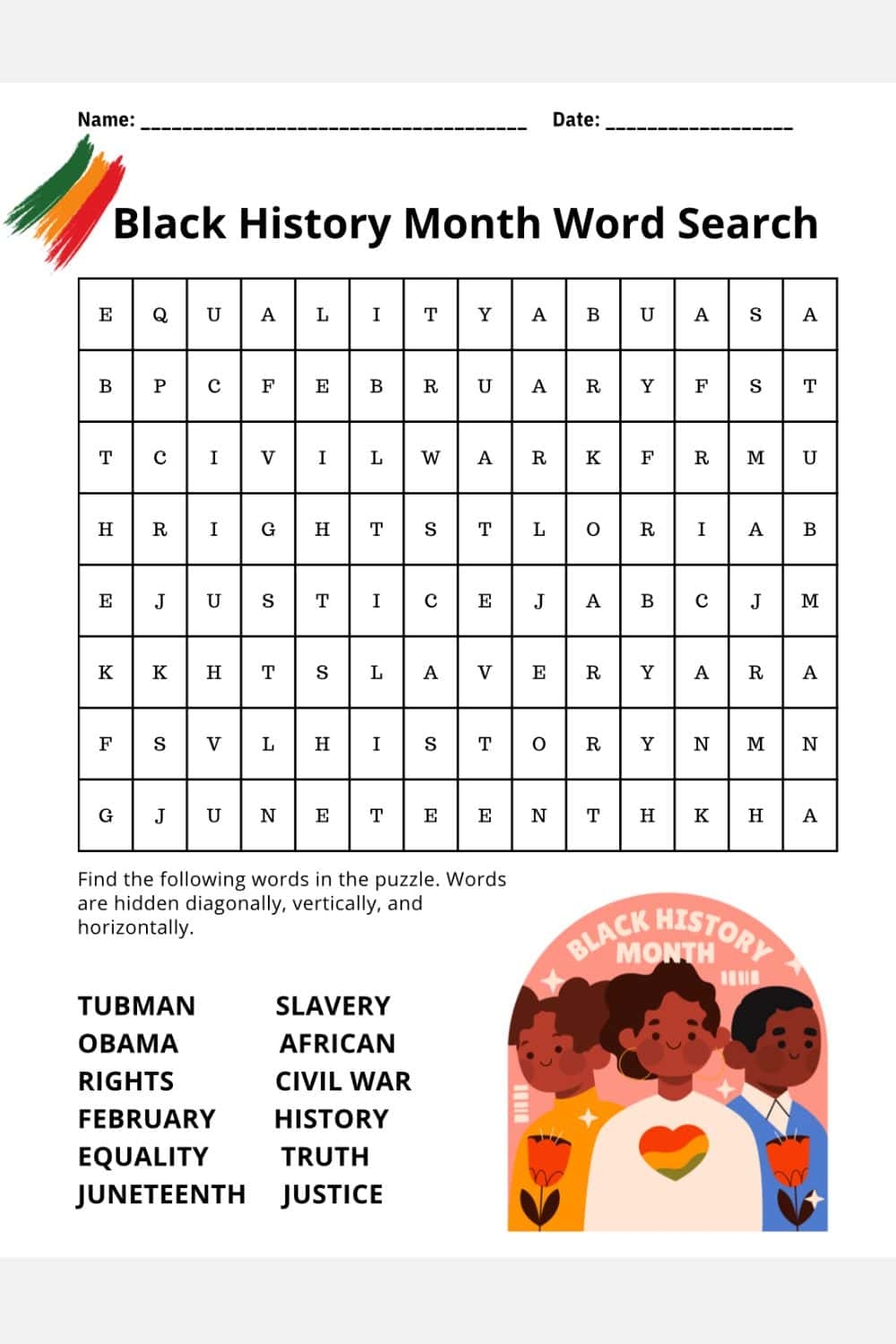 History Word Search Puzzles Printable Free Printable Templates