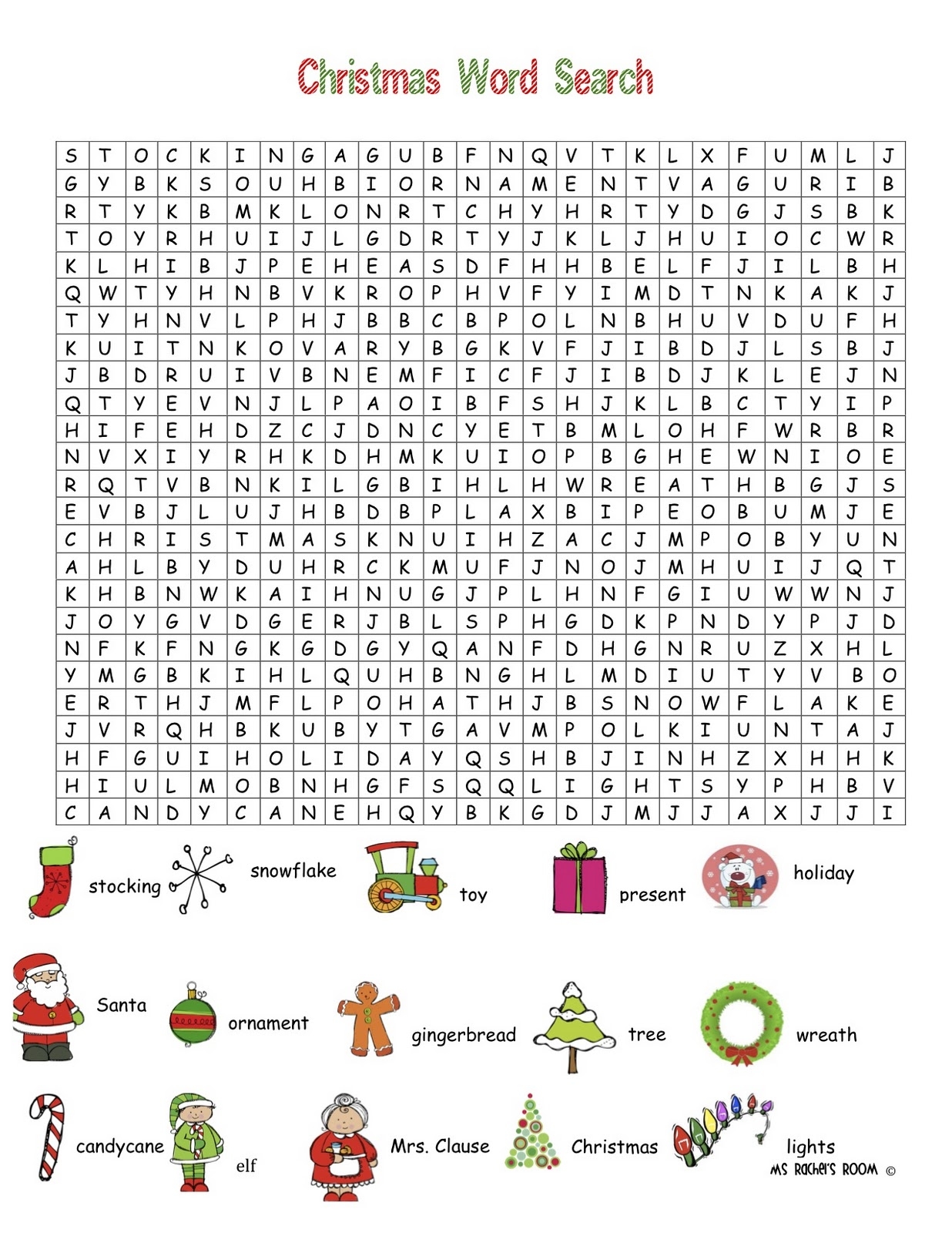 Holiday Printable Word Searches