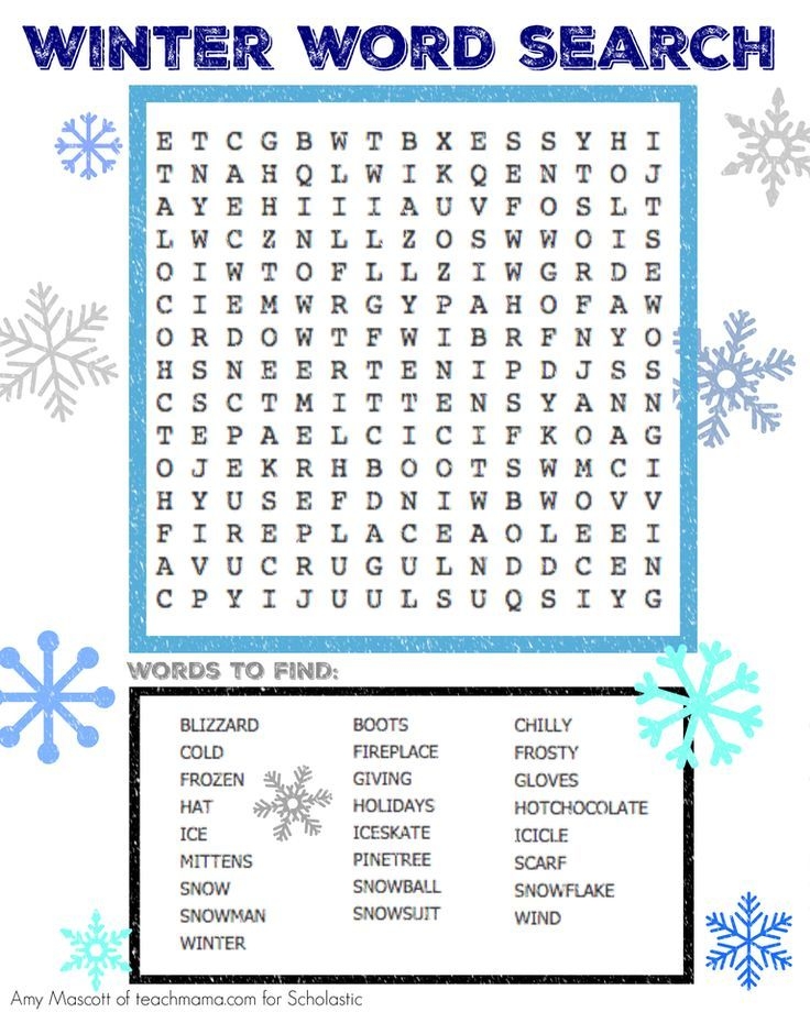 Holiday Printable Word Searches