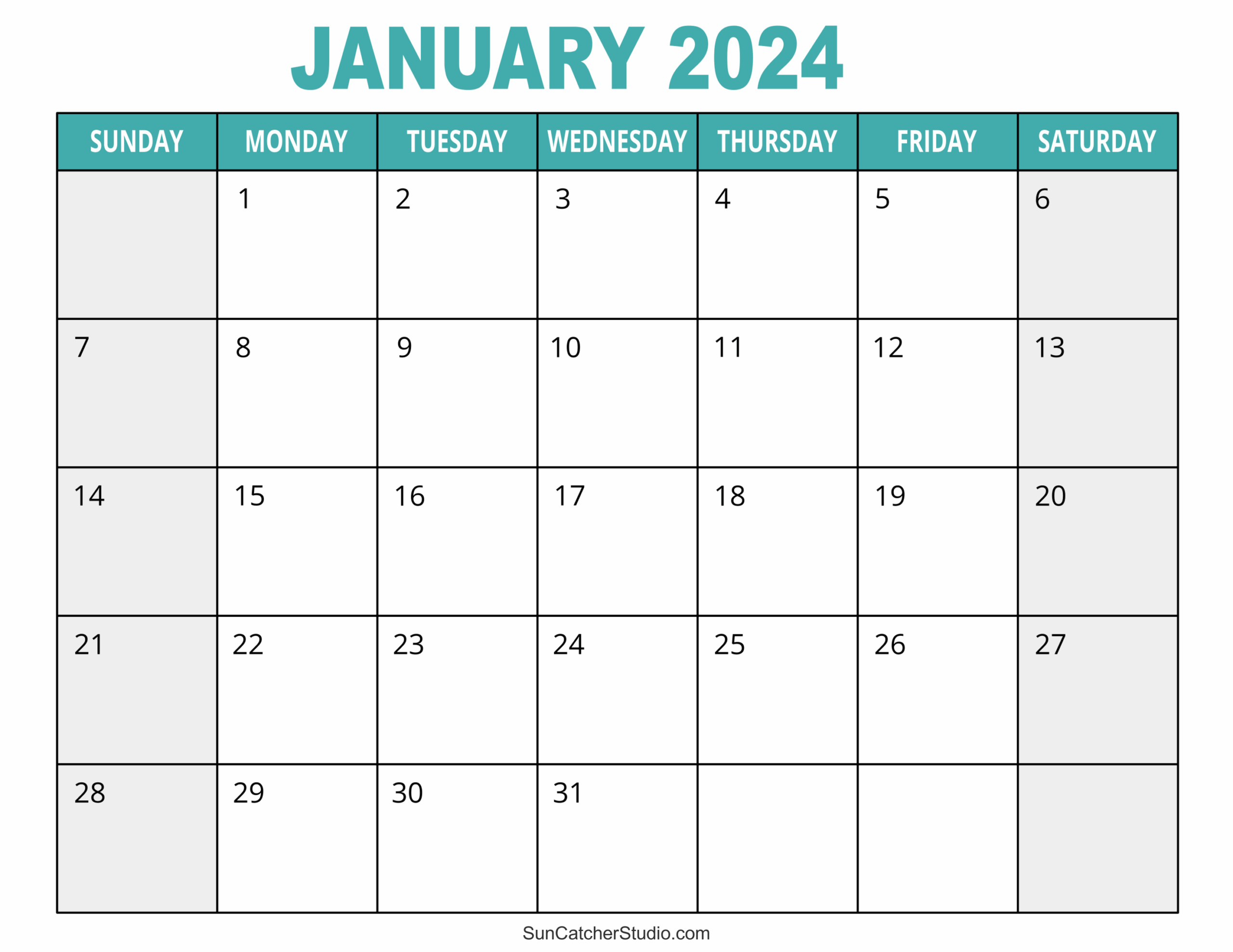 January 2025 Calendar Printable Free Pdf Word Mehdi Addison