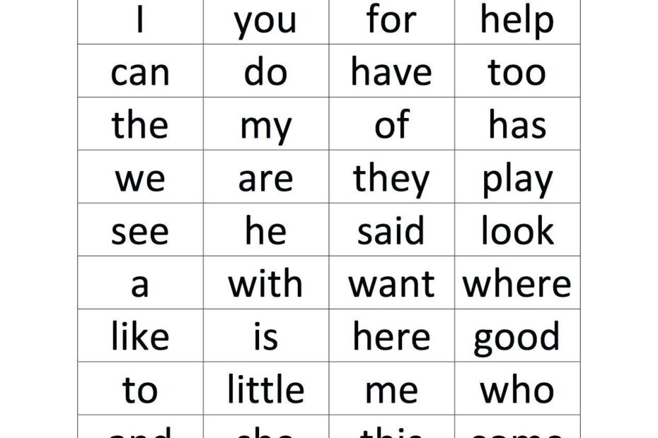 Kindergarten Sight Words Free Printable Worksheets Dkvsa