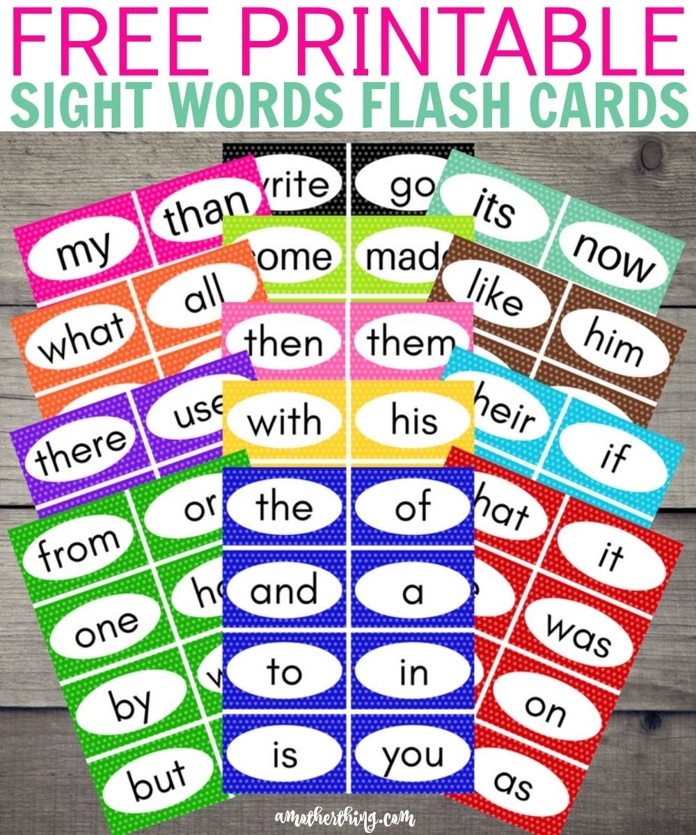 Kindergarten Sight Words List Free Printable Mazcanvas