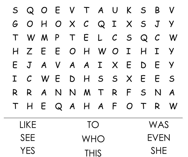 Kindergarten Word Search Printable A Fun Learning Activity