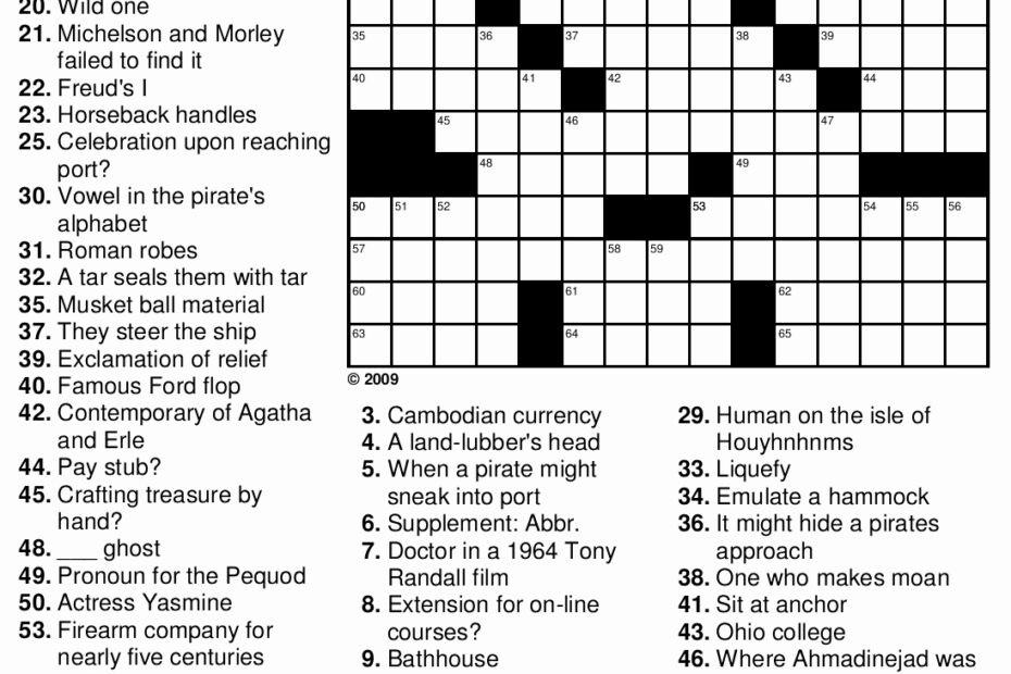 La Times Printable Crossword Puzzles 2017 Printable Crossword Puzzles