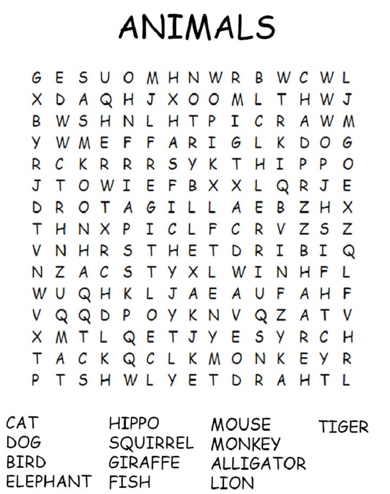 Large Font Word Search Printable Word Search Maker