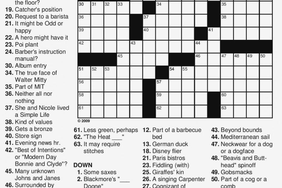 Large Print Crossword Puzzles Pdf Printable Crossword Puzzles