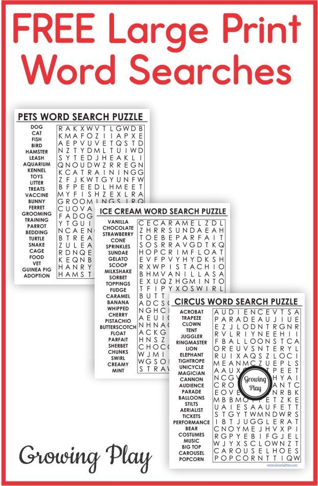 Large Print Word Search Printable Free Free Printable Templates