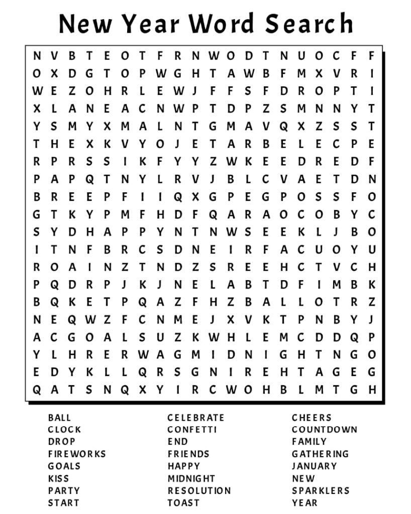 Large Print Word Search Printable Printable JD
